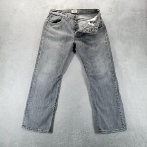 Levis 501 Jeans Mens 34x30 Gray Straight Button Fly Faded‎ Y2K